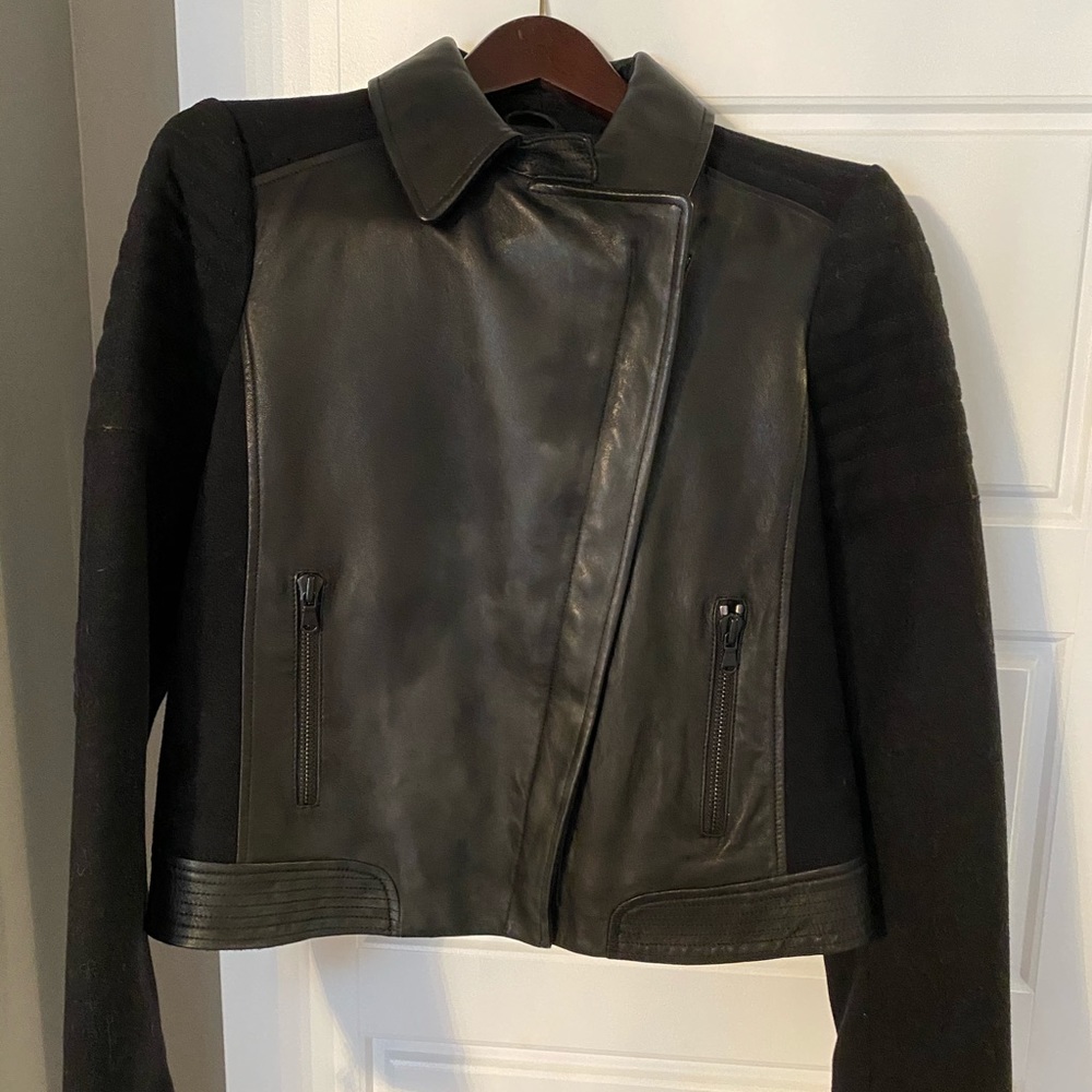 NEW VINCE LEATHER/WOOL JACKET🖤